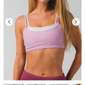 ACTA Women's Mauve & White Sports Bra